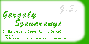 gergely szeverenyi business card